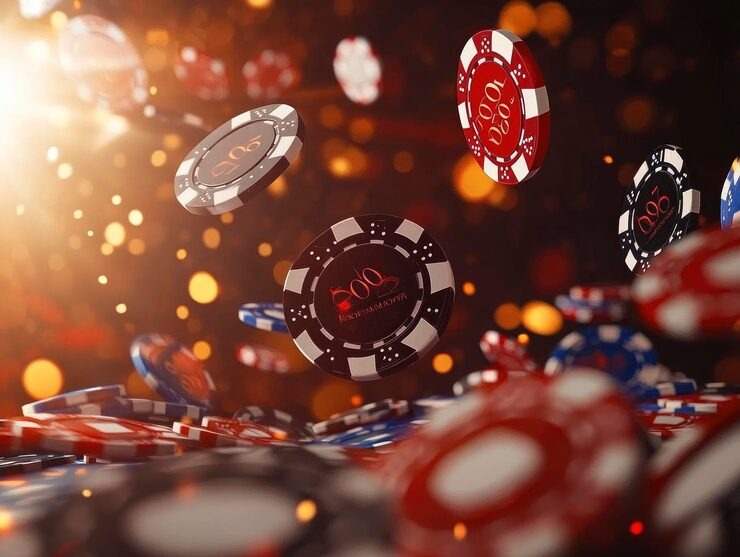 Live casino table with professional dealer and multi-camera setup